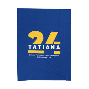 Tatiana 24 Icon LARGE Plush Blanket - Tatiana Fernandez for Congress