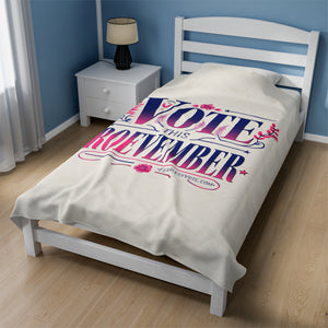 Roevember Blossom LARGE Plush Blanket - Fearless Vote