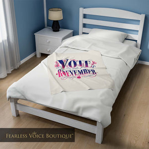 Roevember Blossom SMALL Plush Blanket - Fearless Vote