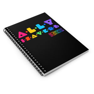 Ally is a Verb Arcade Design Spiral Notebook by Inspirit Revolution