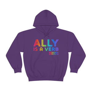 Ally is a Verb Glow Design Hooded Sweatshirt by Inspirit Revolution