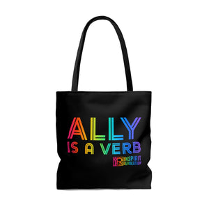 Ally is a Verb Glow Design Tote Bag by Inspirit Revolution